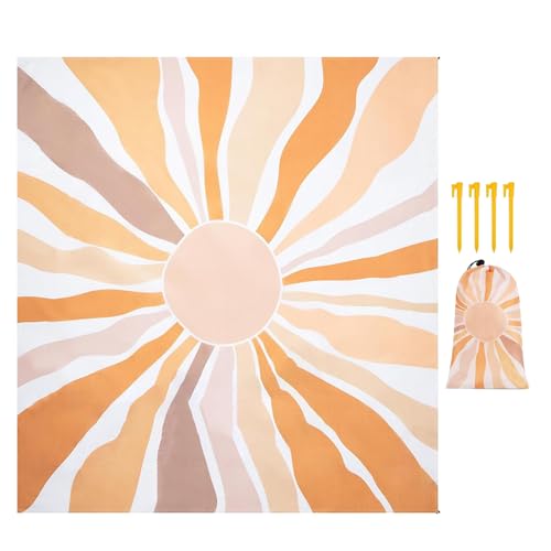 Zopoee Stranddecke Sandabweisend,Sonnenschutz Outdoor Picknickdecke XXL Sandabweisend | Tragbar Schnelltrocknend Campingzubehör Wasserdicht Für Garten & Familie Erwachsene von Zopoee