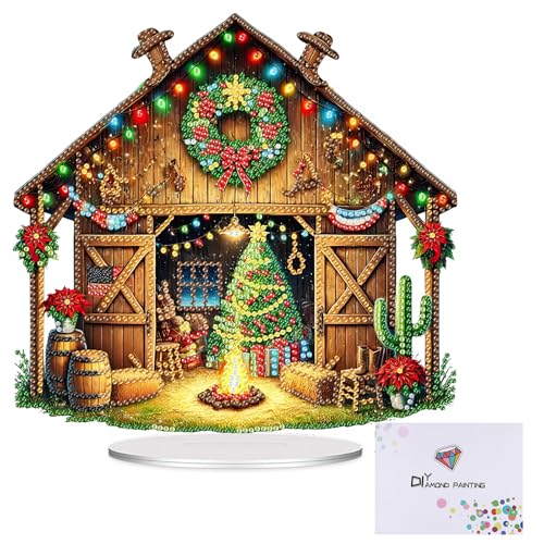 ZoraYorce 2D Flat Print Weihnachten Farm Hütte DIY Tisch Malerei Ornament Kit ZoraYorce 2D Flat Print Weihnachten Farm Hütte DIY Tisch Malerei Ornament Kit von ZoraYorce