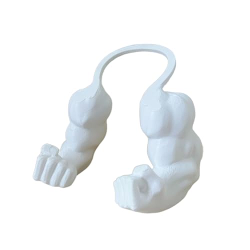 ZoraYorce 3D Gedruckter Katzenmuskelarm mit Muskelkostümzubehör für Katzenliebhaber (weiß) von ZoraYorce