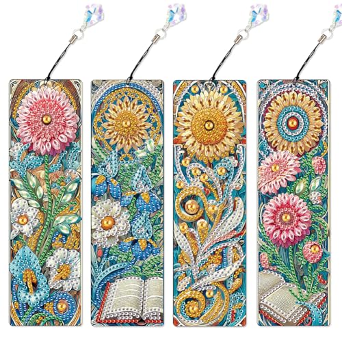 ZoraYorce 4PCS Spezielle Formbücher Blumen 5d DIY Malmark für Bücherwurm von ZoraYorce