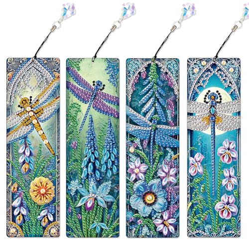 ZoraYorce 4pcs Spezielle Form Dragonfly 5d DIY Malmark für Buchliebhaber von ZoraYorce