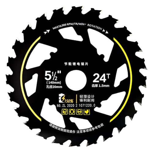 ZoraYorce 5,5-Zoll-Energiespar-Sägen-Klingen-Verschleiß Resist Resist Resist Legse Saw Saw Blade Mehrzweckholz Schneidsägen Klingen für Holzbearbeitungslegierung Mühle von ZoraYorce