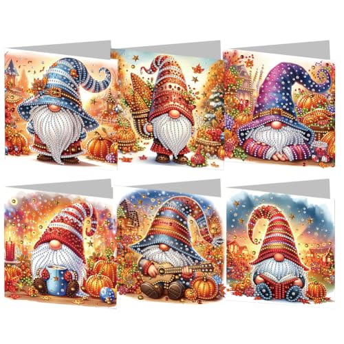 ZoraYorce 6PCS DIY Art Grußkarten Gnome Herzlichen Glückwunschkarten & Geschenke von ZoraYorce