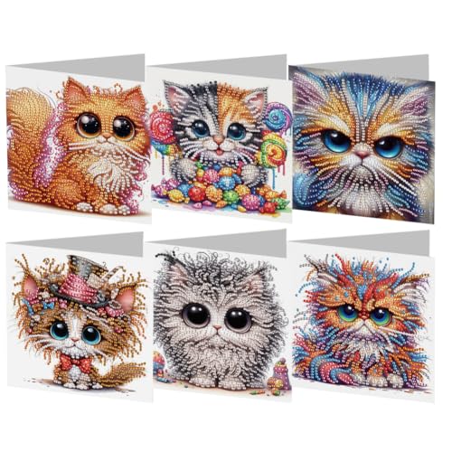 ZoraYorce 6PCS DIY Art Grußkarten Kätzchen danke Karten und Urlaubssegen ZoraYorce 6PCS DIY Art Grußkarten Kätzchen danke Karten und Urlaubssegen von ZoraYorce