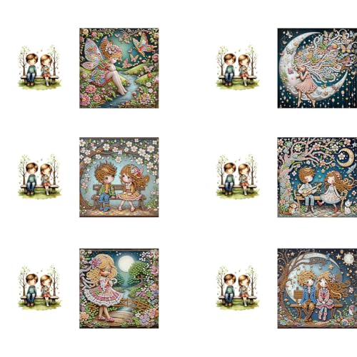ZoraYorce 6PCS DIY Art Grußkarten Mädchen danke Karten und Urlaubssegen von ZoraYorce