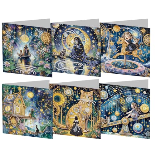 ZoraYorce 6PCS DIY Art Grußkarten Traum Dankkarten und Urlaubssegen von ZoraYorce