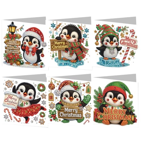 ZoraYorce 6PCS Diy Art Grußkarten Weihnachten Penguin Glückwunschkarten Geschenk ZoraYorce 6PCS Diy Art Grußkarten Weihnachten Penguin Glückwunschkarten Geschenk von ZoraYorce