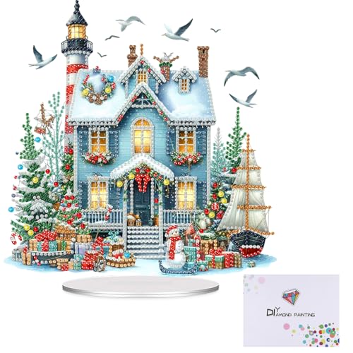 ZoraYorce Acryl 2D Flachdruck Weihnachtshütte DIY Tischmalerei Ornament Kit ZoraYorce Acryl 2D Flachdruck Weihnachtshütte DIY Tischmalerei Ornament Kit von ZoraYorce