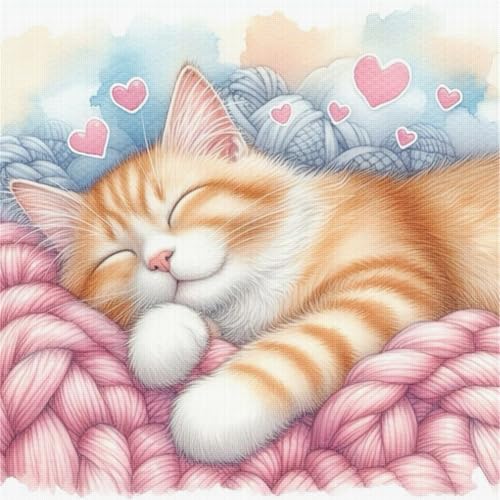 ZoraYorce CAT DRINTED CROSSSTITCH KIT 40x40 cm DIY 11CT Stickerei Bastel Set Home Decor ZoraYorce CAT DRINTED CROSSSTITCH KIT 40x40 cm DIY 11CT Stickerei Bastel Set Home Decor von ZoraYorce