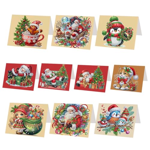 ZoraYorce Diy Art Grußkarten Glückwunschkarten und Geschenke (10pcs Weihnachten) von ZoraYorce