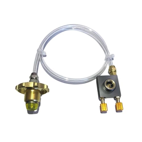 ZoraYorce Flat Cylinder Coppler Gasbehälter -Nachfülladapter zum Kochen im Freien (Schlauch) von ZoraYorce