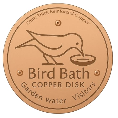 ZoraYorce Kupfer Vogelbad Reinigungsscheibe 0,8 mm dick für alle Jahreszeiten von ZoraYorce