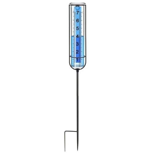 ZoraYorce Outdoor Regenmesser mit Pfahl transparenter Regenmessstich von ZoraYorce