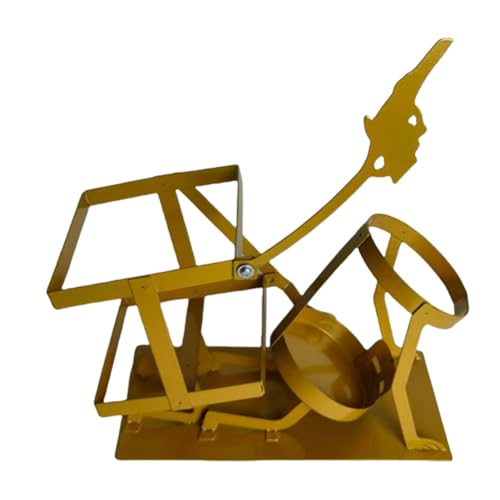ZoraYorce Schädel Weinflasche Stand Steampunk Style Getränkeständer für Whiskybier (Gold) von ZoraYorce