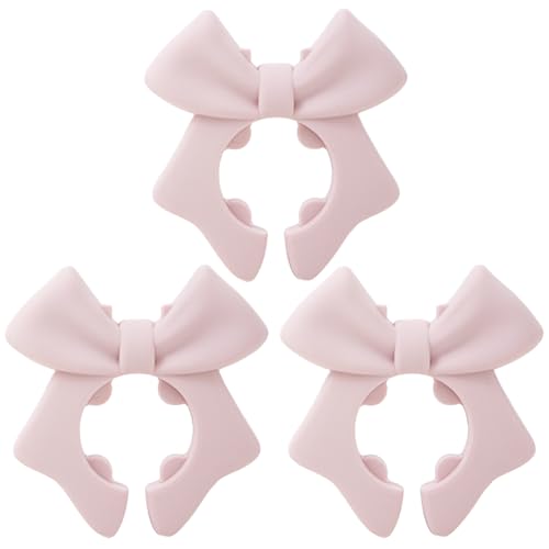 ZoraYorce Silicon Spatelhalter Anti-Scenen-Verschüttungsstopper für Topflöffel (rosa 3pcs) von ZoraYorce