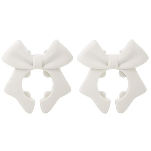 ZoraYorce Silicon Spatelhalter Anti-Scenen-Verschüttungsstopper für Topflöffel (weiße 2pcs) von ZoraYorce