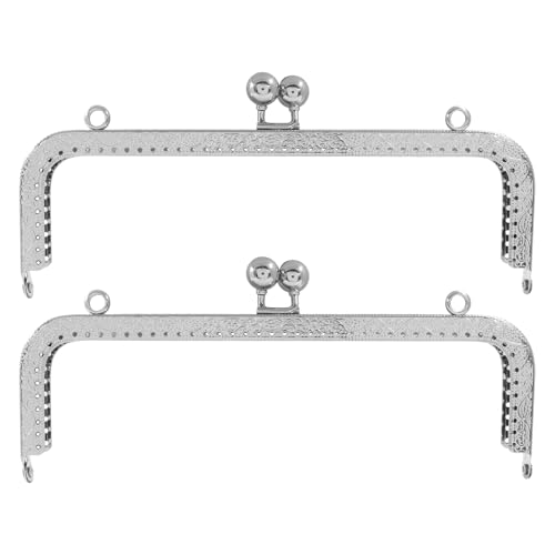 Zorveiio 2 Stück 20 cm silberner Metall-Kussverschluss Geldbörsen-Rahmenschloss, 20,1 cm quadratischer Rahmen für Taschenherstellung, DIY, Nähen, Handwerk, Brieftaschen, Griffe, Taschen Zorveiio 2 Stück 20 cm silberner Metall-Kussverschluss Geldbörsen-Rahmenschloss, 20,1 cm quadratischer Rahmen für Taschenherstellung, DIY, Nähen, Handwerk, Brieftaschen, Griffe, Taschen von Zorveiio
