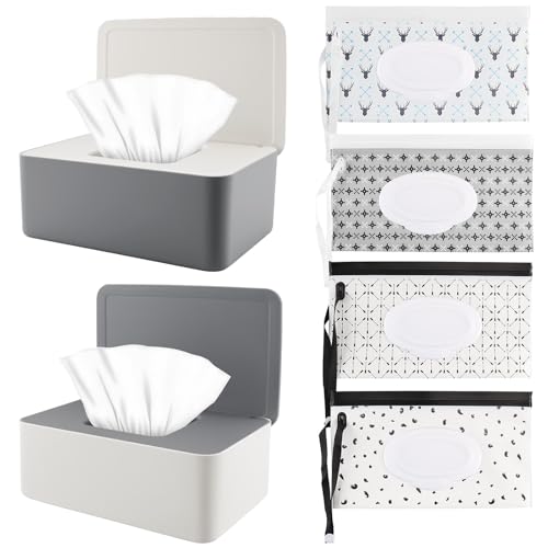 Zosenyer 6 Stück Feuchttücher Box, Feuchtes Toilettenpapier Box mit Deckel, feuchttücher Spender, Aufbewahrungs Feuchttuchspender für Badezimmer, Küche, Draussen, Zuhause, Büro, Hält Tücher Frisch Zosenyer 6 Stück Feuchttücher Box, Feuchtes Toilettenpapier Box mit Deckel, feuchttücher Spender, Aufbewahrungs Feuchttuchspender für Badezimmer, Küche, Draussen, Zuhause, Büro, Hält Tücher Frisch von Zosenyer