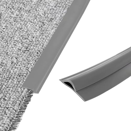 Flexibler Teppichrandstreifen,10 Ft Selbstklebender Teppichrandstreifen, Teppichübergangsstreifen, Teppichrandstreifen, Flexibler Teppichrandschutz für die Tür, dunkelgrau von Zosppei