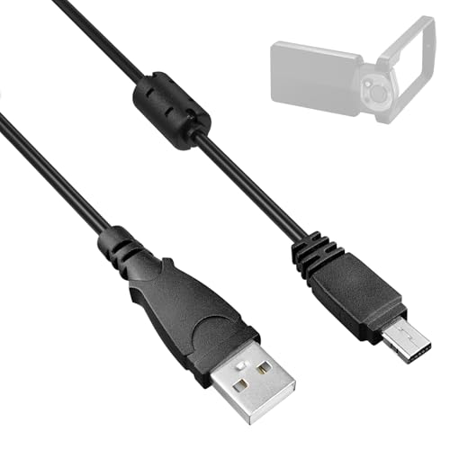 Ersatz USB-Kamera-Ladekabel 12-Pin Datenübertragungskabel kompatibel mit Casio Exilim EX-TR100/TR200/ZR20/ZR300/ZR400/ZR1000/ZR1200/ZR1500/EX-Z75/EX-FS10 - Übertragungskabel mit EMI-Abschirmung Ersatz USB-Kamera-Ladekabel 12-Pin Datenübertragungskabel kompatibel mit Casio Exilim EX-TR100/TR200/ZR20/ZR300/ZR400/ZR1000/ZR1200/ZR1500/EX-Z75/EX-FS10 - Übertragungskabel mit EMI-Abschirmung von Zosvoses
