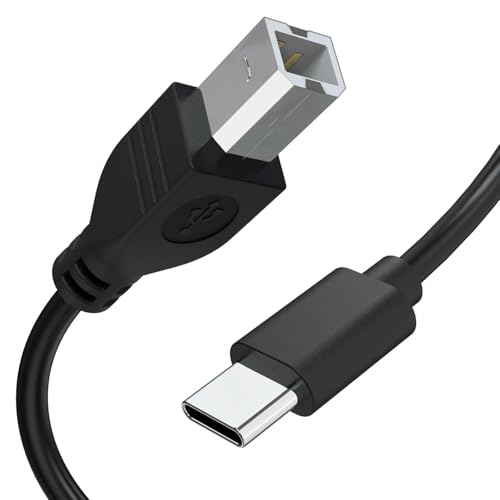 USB C MIDI Kabel für Yamaha Casio Digital Piano MIDI Controller DJ Controller, USB B auf USB C Druckerkabel Scannerkabel für MacBook Pro, Air, HP, Epson, Canon, Brother, Lexmark, Xerox,1m von Zosvoses