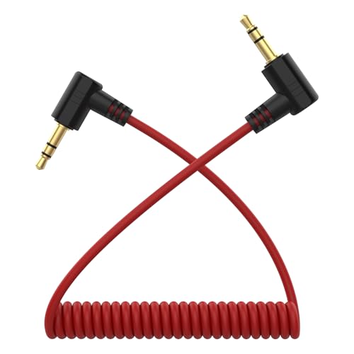 Zosvoses 3,5 mm TRS auf TRS Mikrofonkabel Patch Kabel kompatibel mit DJI Mic 2 & Rode Microphone Wireless Pro, Rode VideoMicro, Wireless GO II, Movo, GoPro Pro Mikrofon für Kameras (Rot) von Zosvoses