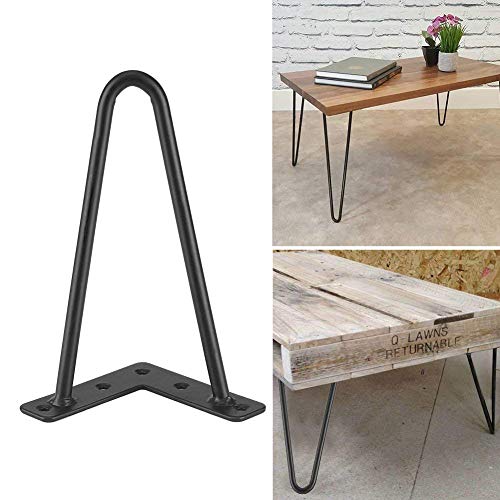 Möbelfüße 4 Stück Austauschbare Tisch&Schrank Beine Metall Haarnadelbeine Tischkufen Haarnadel Beinhöhe 30cm Hairpin Legs (30 cm) von Cikonielf