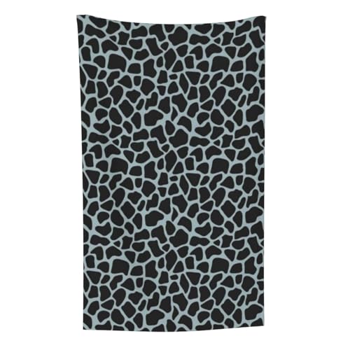 Animal Print Abstrakte Giraffe Wild Life Spots Schwarz und Blau, Überwurf für Couchstühle, warme Plüschdecke für Bettwäsche und Reisen, 76,2 x 127,7 cm von Zouey