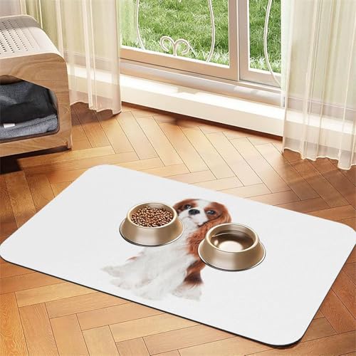 Australian Shepherd Weihnachten Süße Aussie Hunde,wasserdichte Futtermatte für Haustiere, Tischsets für Katzen und Hunde für Futter und Wasser, Futtermatten aus PU-Leder,40x60cm von Zouey