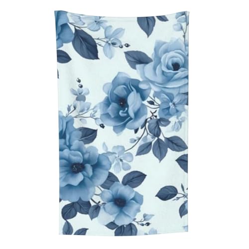 Blaue Blume, Überwurf für Couchstühle, warme Plüschdecke für Bettwäsche und Reisen, 76,2 x 127,7 cm Blaue Blume, Überwurf für Couchstühle, warme Plüschdecke für Bettwäsche und Reisen, 76,2 x 127,7 cm von Zouey
