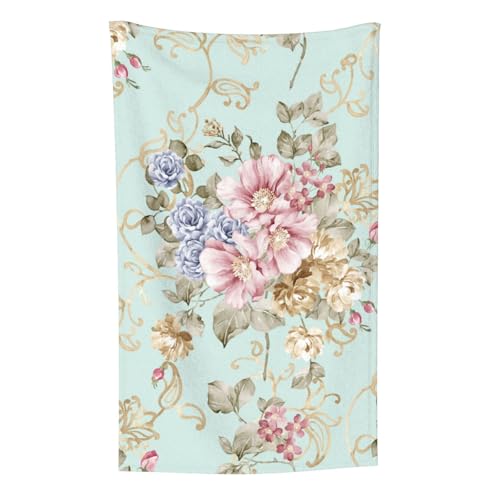 Blume Aquarell Blumen Frühling, Überwurf für Couchstühle, warme Plüschdecke für Bettwäsche und Reisen, 76,2 x 127,7 cm Blume Aquarell Blumen Frühling, Überwurf für Couchstühle, warme Plüschdecke für Bettwäsche und Reisen, 76,2 x 127,7 cm von Zouey