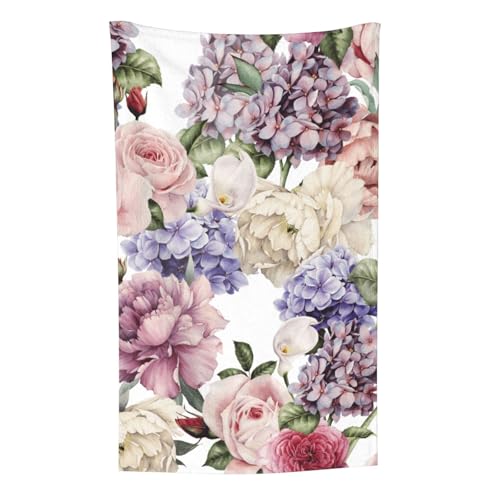 Blumen Aquarell Blume, Überwurf für Couchstühle, warme Plüschdecke für Bettwäsche und Reisen, 76,2 x 127,7 cm Blumen Aquarell Blume, Überwurf für Couchstühle, warme Plüschdecke für Bettwäsche und Reisen, 76,2 x 127,7 cm von Zouey