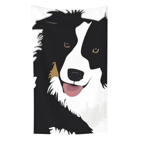 Border Collie Hund, Überwurf für Couchstühle, warme Plüschdecke für Bettwäsche und Reisen, 76,2 x 127,7 cm von Zouey