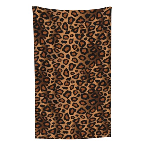 Brauner Leoparden-Tierdruck, Überwurf für Couchstühle, warme Plüschdecke für Bettwäsche und Reisen, 76,2 x 127,7 cm von Zouey