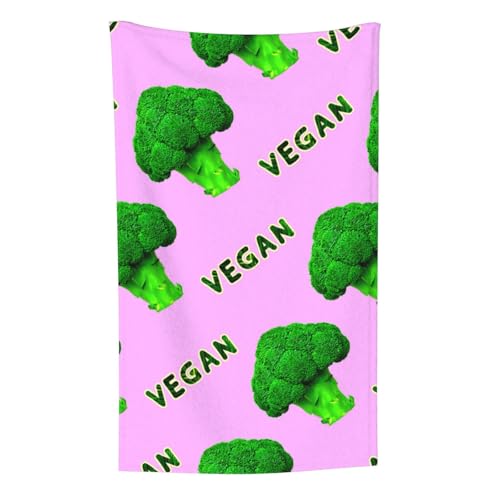 Brokkoli Vegan Grün Pink, Überwurf für Couchstühle, warme Plüschdecke für Bettwäsche und Reisen, 76,2 x 127,7 cm von Zouey
