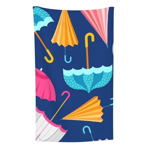 Buntes Regenschirmmuster, Überwurf für Couchstühle, warme Plüschdecke für Bettwäsche und Reisen, 76,2 x 127,7 cm von Zouey