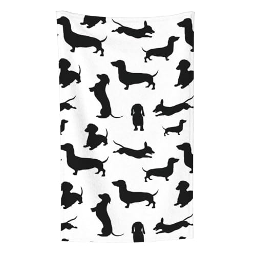 Dackel Hunde Schwarz, Überwurf für Couchstühle, warme Plüschdecke für Bettwäsche und Reisen, 76,2 x 127,7 cm von Zouey