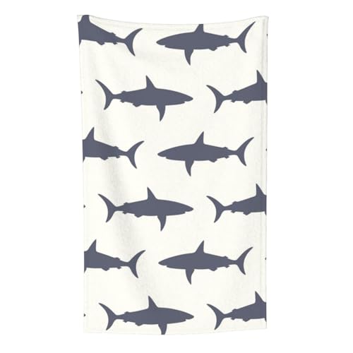 Fisch- und Hai-Druck, Überwurf für Couchstühle, warme Plüschdecke für Bettwäsche und Reisen, 76,2 x 127,7 cm von Zouey