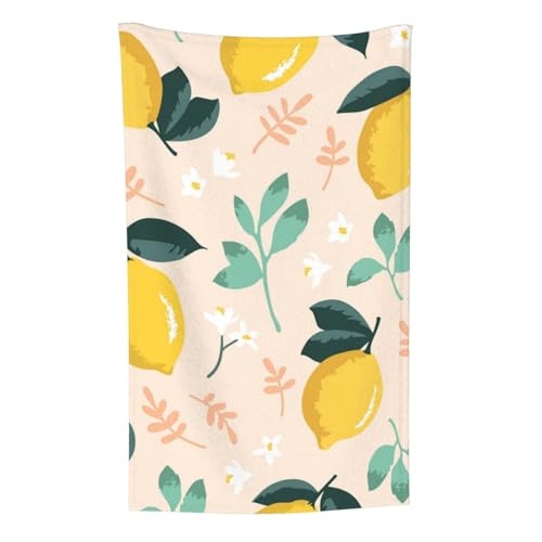 Frische gelbe Zitronen Sommerfrüchte, Überwurf für Couchstühle, warme Plüschdecke für Bettwäsche und Reisen, 76,2 x 127,7 cm von Zouey