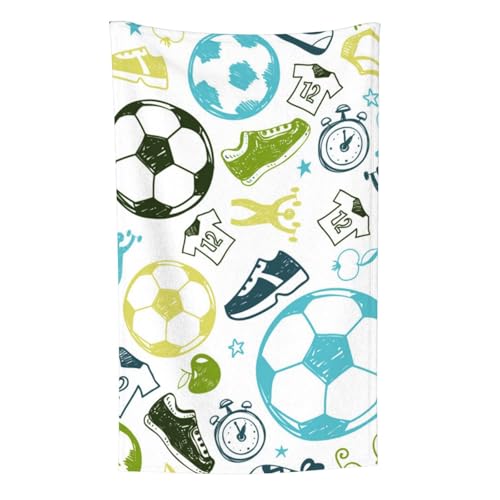 Fußball-Design, Überwurf für Couchstühle, warme Plüschdecke für Bettwäsche und Reisen, 76,2 x 127,7 cm von Zouey