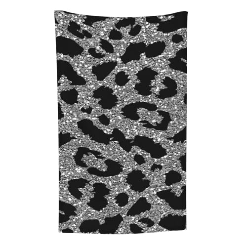 Glitzernde Pailletten im Leopardenmuster, Überwurf für Couchstühle, warme Plüschdecke für Bettwäsche und Reisen, 76,2 x 127,7 cm von Zouey