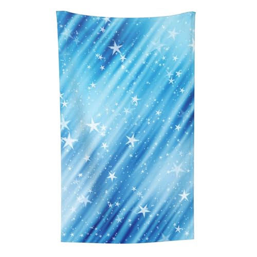 Glitzersterne Blaues Muster, Überwurf für Couchstühle, warme Plüschdecke für Bettwäsche und Reisen, 76,2 x 127,7 cm von Zouey