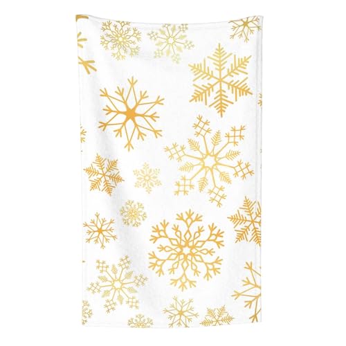 Gold Schneeflocke Weihnachten Xmas Weiß, Überwurf für Couchstühle, warme Plüschdecke für Bettwäsche und Reisen, 76,2 x 127,7 cm Gold Schneeflocke Weihnachten Xmas Weiß, Überwurf für Couchstühle, warme Plüschdecke für Bettwäsche und Reisen, 76,2 x 127,7 cm von Zouey
