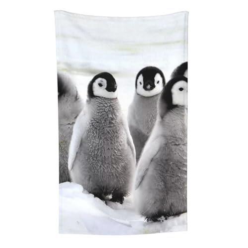 Kaiserpinguin-Druck, Überwurf für Couchstühle, warme Plüschdecke für Bettwäsche und Reisen, 76,2 x 127,7 cm von Zouey