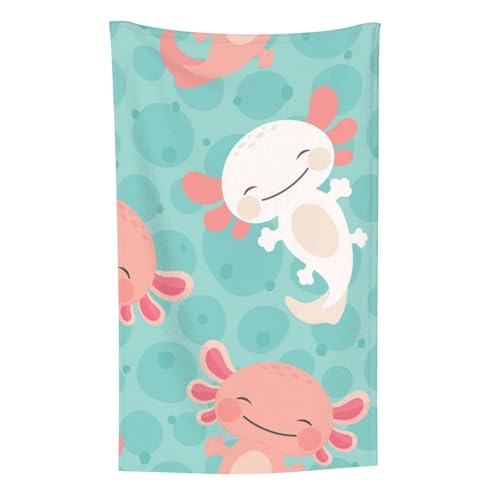 Kawaii Baby süßer Axolotl, Überwurf für Couchstühle, warme Plüschdecke für Bettwäsche und Reisen, 76,2 x 127,7 cm von Zouey