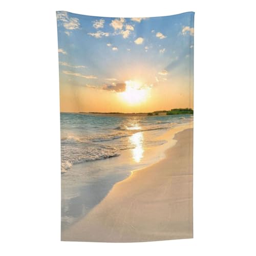 Landschaft am Meer und Surfen, Überwurf für Couchstühle, warme Plüschdecke für Bettwäsche und Reisen, 76,2 x 127,7 cm von Zouey