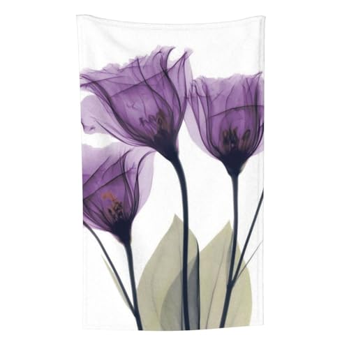 Lavendel Lila Hoffnung Blumen, Überwurf für Couchstühle, warme Plüschdecke für Bettwäsche und Reisen, 76,2 x 127,7 cm von Zouey