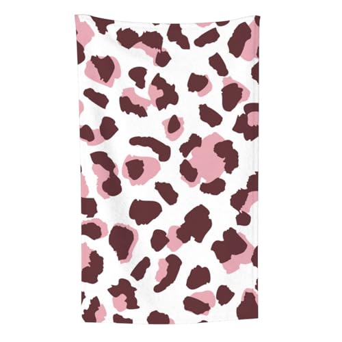 Leopardenmuster, Seamless, Rosa, Tiere, Afrikanisch, Überwurf für Couchstühle, warme Plüschdecke für Bettwäsche und Reisen, 76,2 x 127,7 cm von Zouey