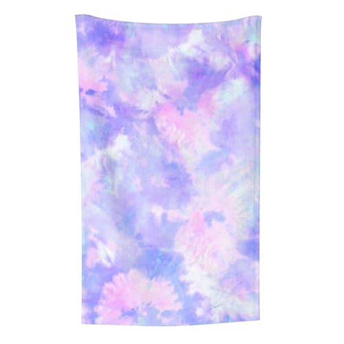 Lila Pastell Tie Dye, Überwurf für Couchstühle, warme Plüschdecke für Bettwäsche und Reisen, 76,2 x 127,7 cm von Zouey