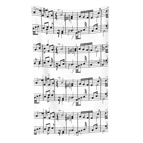 Musiknoten Musiknote Symbol Illustration, Überwurf für Couchstühle, warme Plüschdecke für Bettwäsche und Reisen, 76,2 x 127,7 cm von Zouey